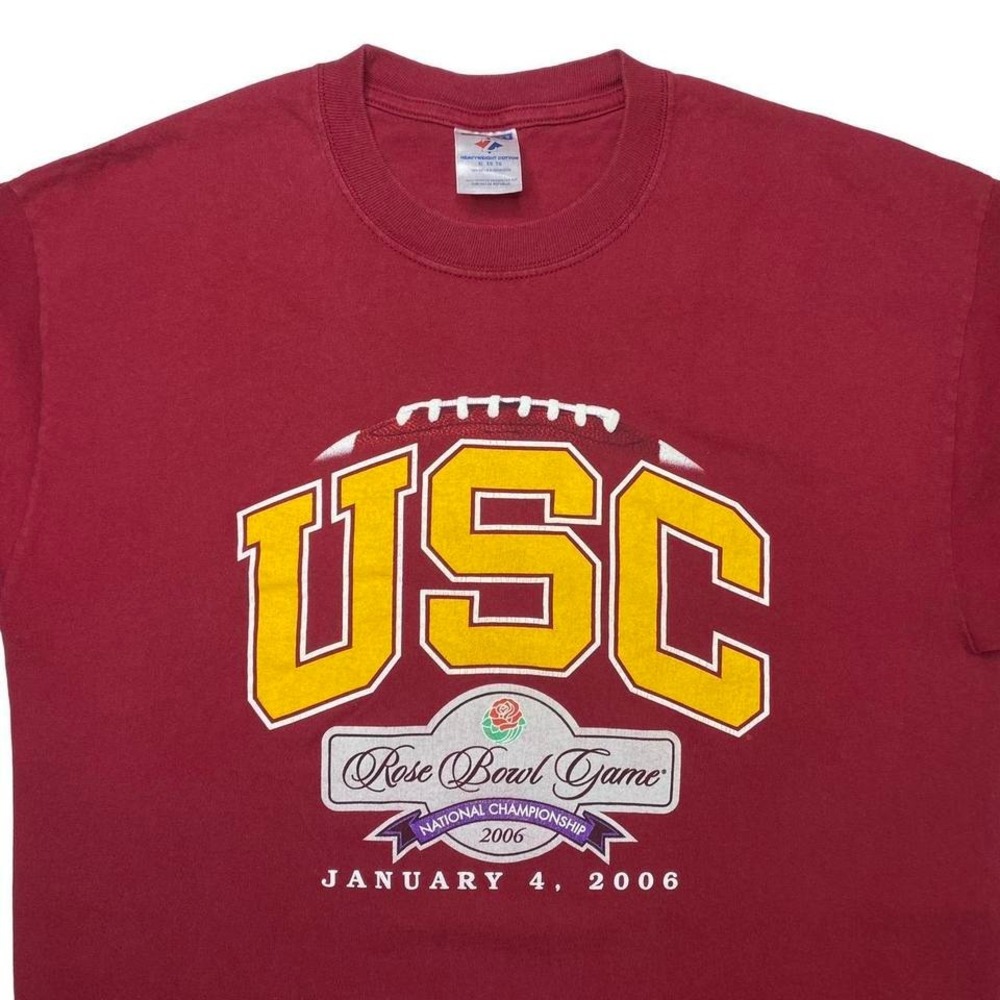 Vintage 2000s 2006‎ USC Trojans Rose Bowl Texas college football shirt